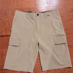 Hurley shorts, by Buckle, like new, 32” khaki-grey 4-way stretch